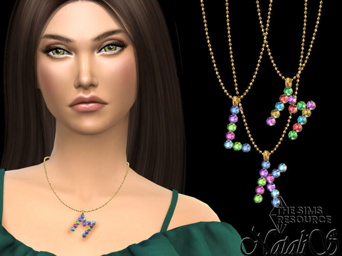 Letter KLM multicolor pendant set by NataliS at TSR