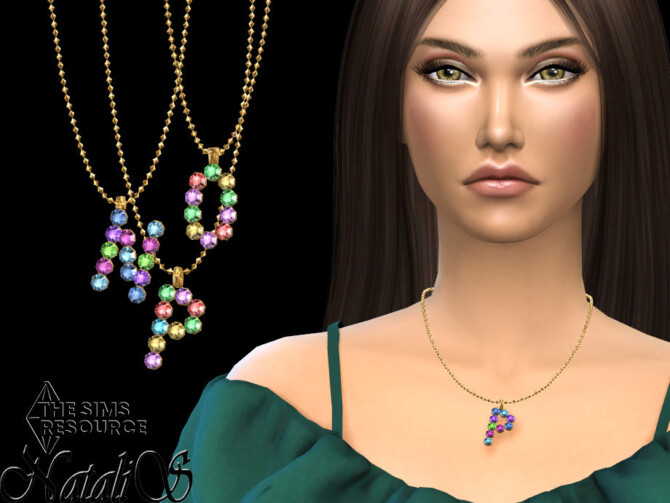 Letter NOP multicolor pendant set by NataliS at TSR