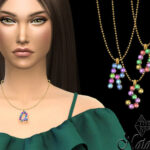 Letter QRS multicolor pendant set by NataliS at TSR