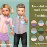 Linen shirt with heart pocket by MysteriousOo at TSR