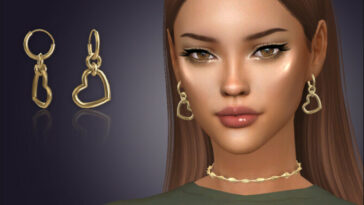 Little Heart Drop Earrings by feyona at TSR