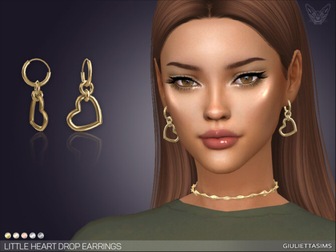 Little Heart Drop Earrings by feyona at TSR