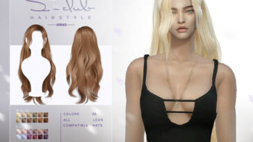 Long curly hairstyle (Mira) by S-Club at TSR