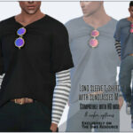 Long sleeve t-shirt with sunglasses M by Sims House at TSR