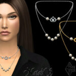 Lotus double chain necklace by NataliS at TSR