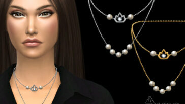 Lotus double chain necklace by NataliS at TSR