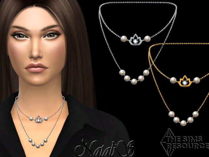 Lotus double chain necklace by NataliS at TSR