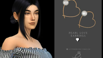 Love Pearl Earrings by Glitterberryfly at TSR