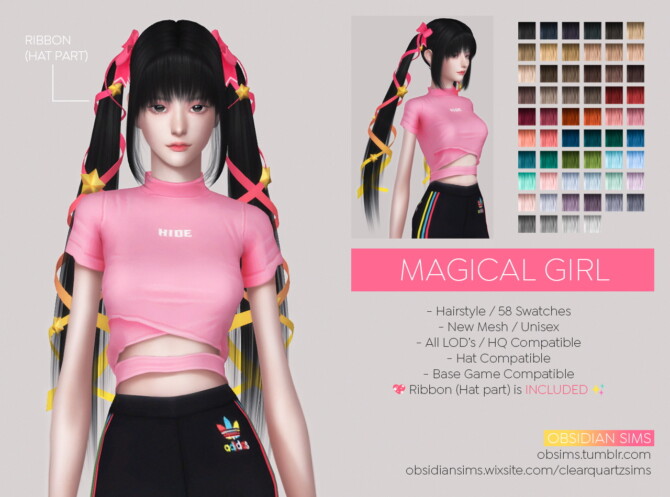 MAGICAL GIRL HAIRSTYLE at Obsidian Sims