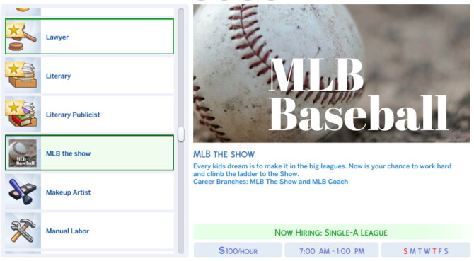 MLB Career with Realistic Pay by SimsStories13 at Mod The Sims 4