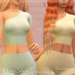 Mallie One Sleeve Top by Dissia at TSR