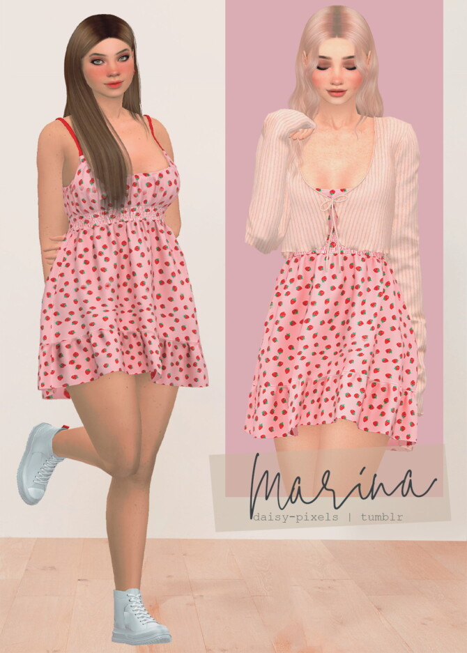 Marina Dress at Daisy Pixels