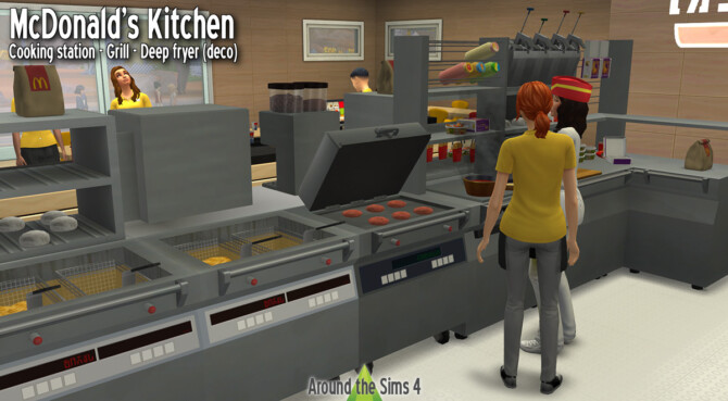 McDonald’s kitchen at Around the Sims 4