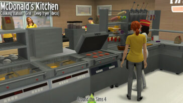 McDonald’s kitchen at Around the Sims 4