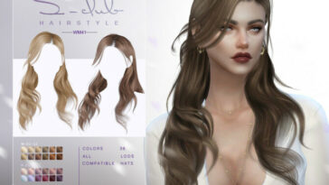 Medium length wavy hair (Sandrine) by S-Club at TSR