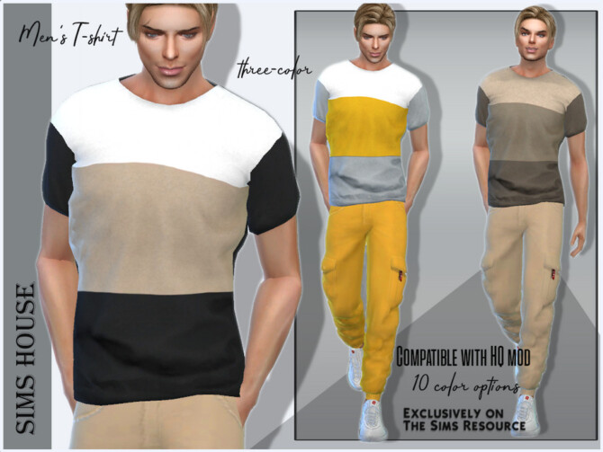 Men’s T-shirt three-color by Sims House at TSR