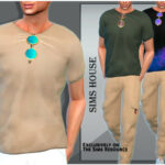 Men’s T-shirt with sunglasses by Sims House at TSR