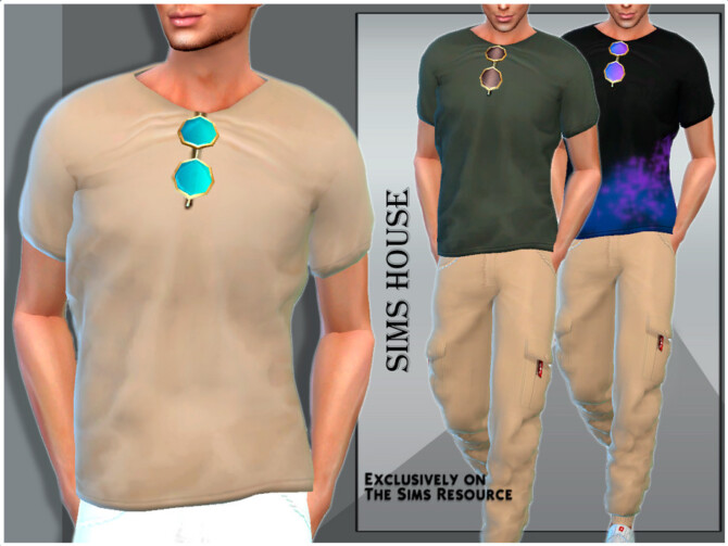 Men’s T-shirt with sunglasses by Sims House at TSR