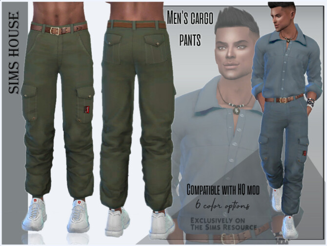 Men’s cargo pants by Sims House at TSR