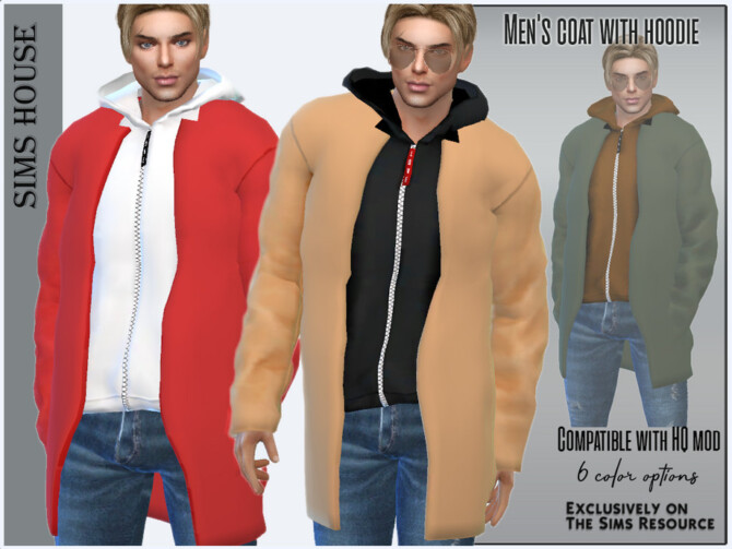 Men’s coat with a hoodie by Sims House at TSR