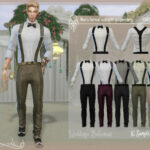 Mens formal suit with suspenders by DanSimsFantasy at TSR