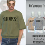 Men’s oversized T-shirt by Sims House at TSR