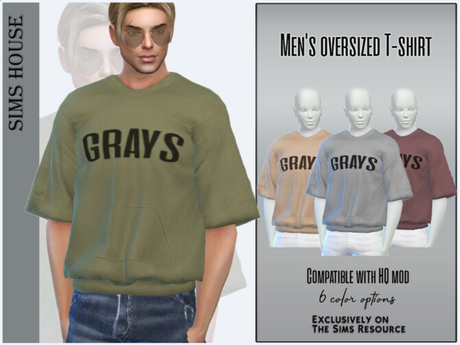 Men’s oversized T-shirt by Sims House at TSR