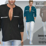 Men’s shirt with Swarovski crystals by Sims House at TSR