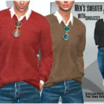 Men’s sweater with sunglasses by Sims House at TSR