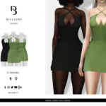 Mesh Corset Mini Dress by Bill Sims at TSR