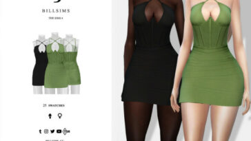 Mesh Corset Mini Dress by Bill Sims at TSR