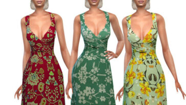 Mesh Floral Summer Dresses by Saliwa at TSR