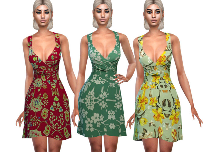 Mesh Floral Summer Dresses by Saliwa at TSR