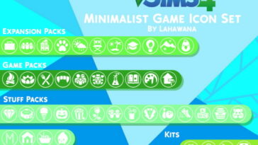 Minimalist Game Icon Set by Lahawana at Mod The Sims 4