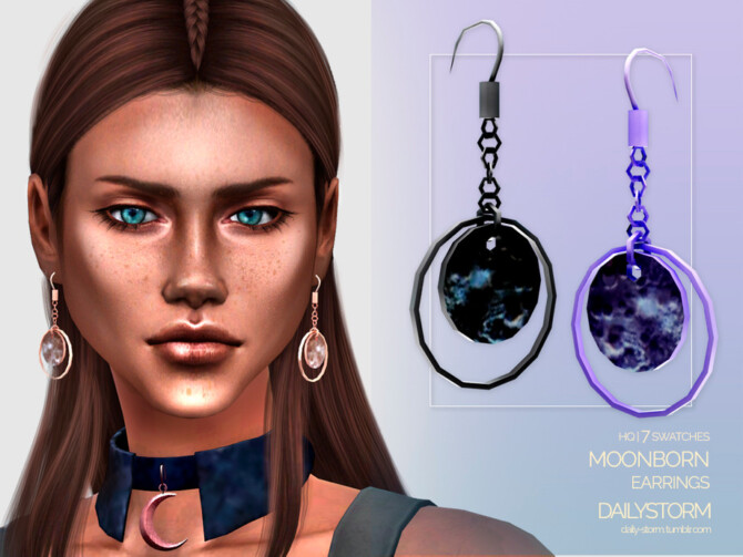 Moonborn Earrings by DailyStorm at TSR