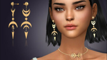 Moonshine Earrings by feyona at TSR