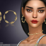 Morel Hoop Earrings by feyona at TSR