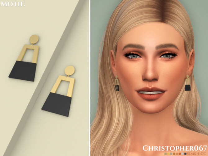 Motif Earrings by Christopher067 at TSR