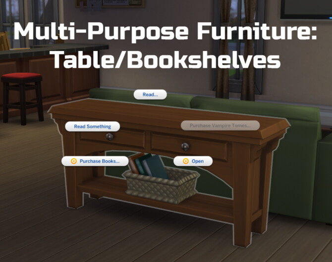 Multi-Purpose Furniture: Table/Booksh