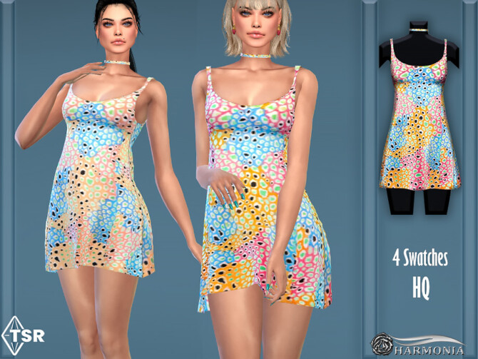 Multicolor Leopard Print Dress by Harmonia at TSR