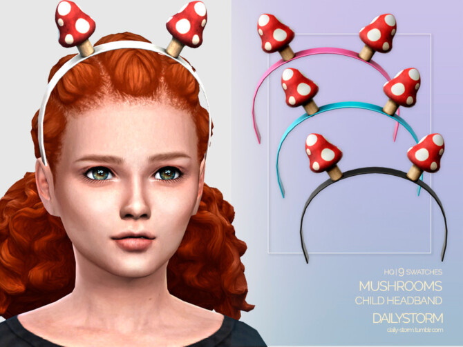 Mushrooms Headband Child by DailyStorm at TSR