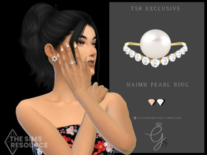 Naimh Pearl Ring by Glitterberryfly at TSR