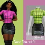 Nana Yaa outfit by akaysims at TSR