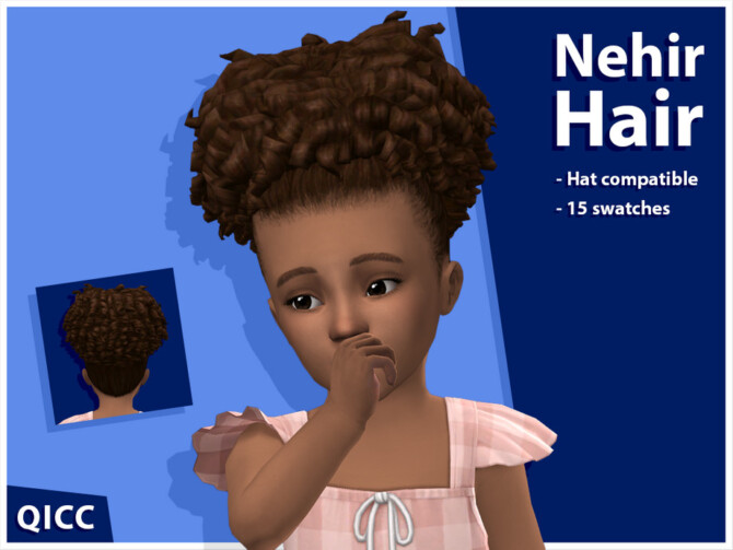 Nehir high puff afro hair by qicc at TSR