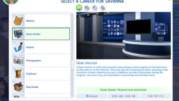 News Anchor Career at Kiara’s Sims 4 Blog