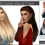 Nightcrawler Break Free hair retextured at Wasssabi Sims