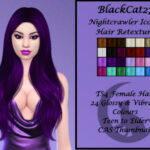 Nightcrawler Iconic Hair Retexture by BlackCat27 at TSR