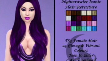 Nightcrawler Iconic Hair Retexture by BlackCat27 at TSR