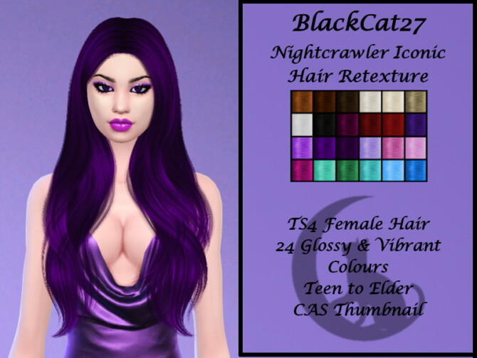 Nightcrawler Iconic Hair Retexture by BlackCat27 at TSR