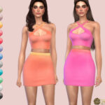 Ombre Print Slinky Skirt by Harmonia at TSR